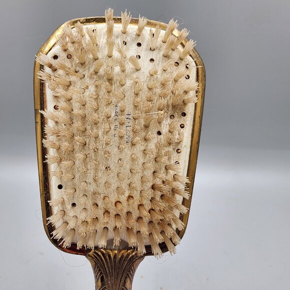 Antique Nylon Hairbrush Decorative Vanity Dressing Table Long Handled - Picture 6 of 6